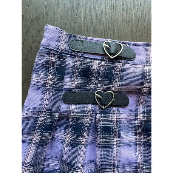 Daisy Street Purple Black Plaid Skirt Size Medium - Picture 3 of 6